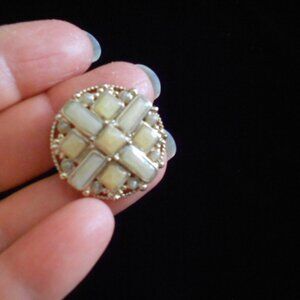 Chanel Poured Frosted Pastel Resin Crusiform Button